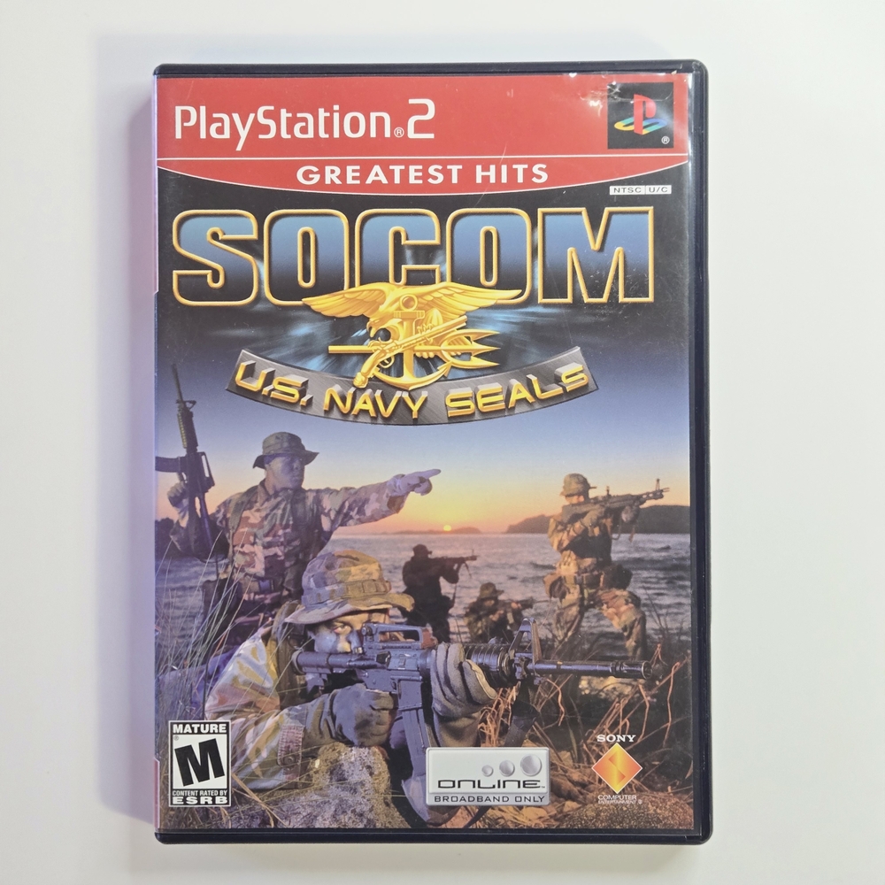 SOCOM U.S. Navy SEALs Sony Playstation 2 Greatest Hits Ps2 Cib Game Tested Works